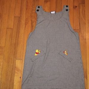 Black and white houndstooth Pooh dress